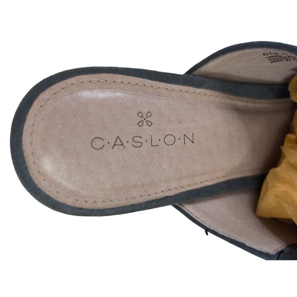 Caslon Mules Womens 6 Grey Leopard Print Slip On Career Casual Preppy Polished - Picture 6 of 9